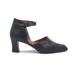 Ralph Lauren Black Leather D’Orsay Pumps Heels Size 10